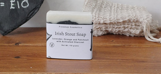 Irish Stout Soap Vegan Lavender Sweet Orange Patchouli and Activated Charcoal