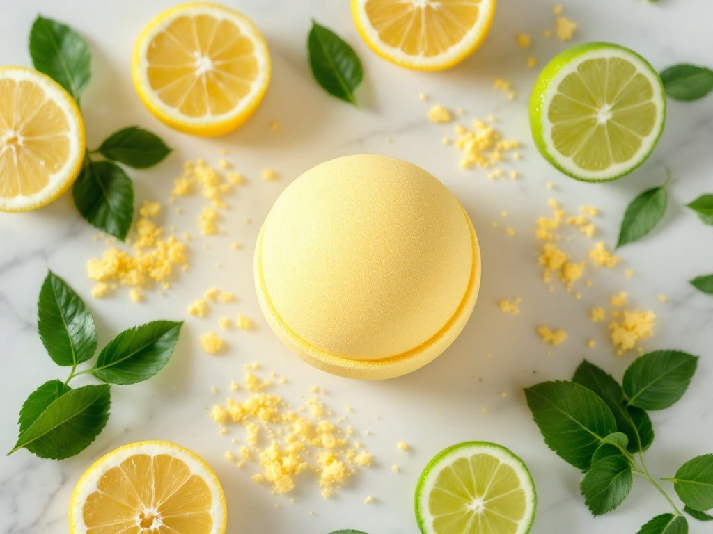 🍋 Citrus Burst Bath Bomb: Lemon & Lime